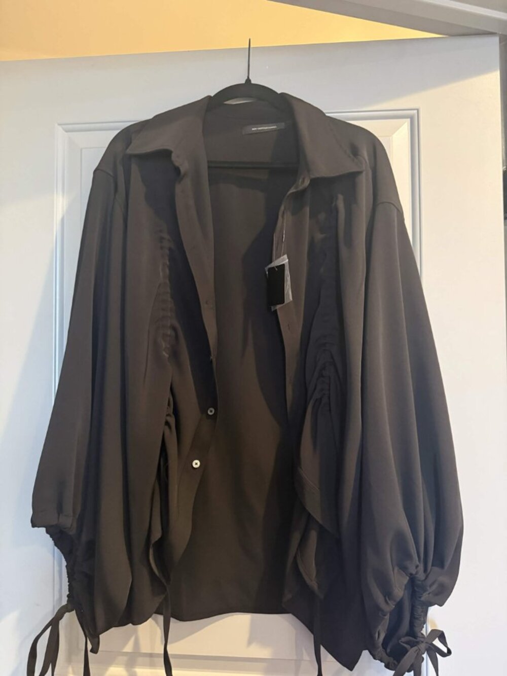 NWT NOT CONVENTIONAL Shirring Kimono Shirt - Picture 6 of 6